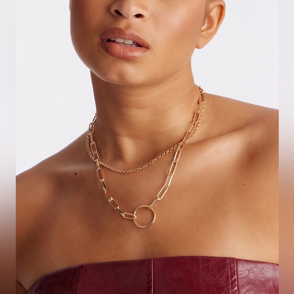 Fashion Nova Jewelry - Devious Vixen Layered Chain Necklace NEW 🏷️